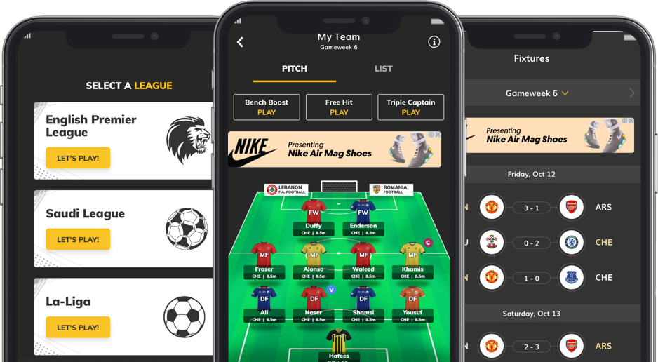 fantasy football app for the fans of EPL by Vinfotech